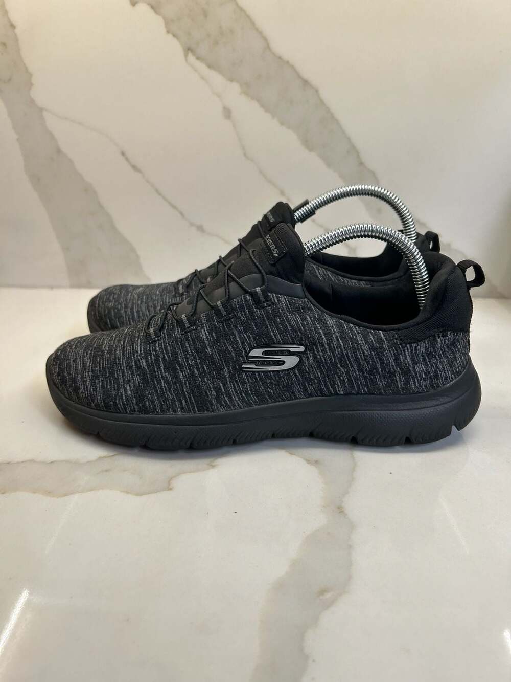 Skechers Summits Slip-On Sneakers Black Gray Size 9